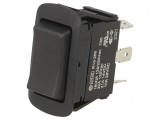 Comutator Bascule DP3T Negru 10A/28VDC IP56