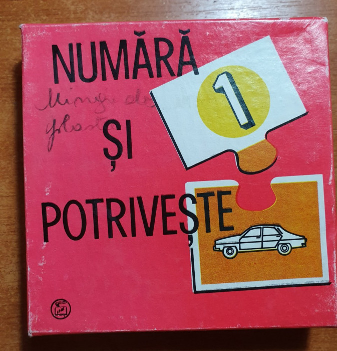 joc pentru copii perioada comunista &quot; numara si potriveste &quot;