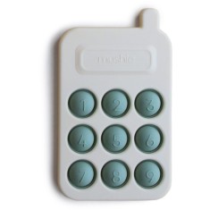 Mushie Pop-It Phone jucărie cu activități pentru copii Cambridge Blue 10m+ 1 buc