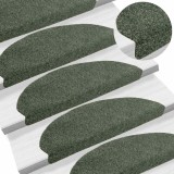 vidaXL Covorașe Scări Autoadezive, 30 buc, Verde, 65x21x4 cm - Protecție Anti-alunecare, Reducere Zgomot, Ușor de Curățat