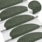 vidaXL Covorașe autoadezive pentru scări, 30 buc., 65x21x4 cm, verde, semirotunde, mari