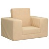 VidaXL Canapea extensibilă pentru copii, crem, pluș moale 4104787