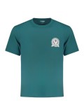 Tricou bărbați cu logo si decolteu la baza gatului, Verde (Marime: M)