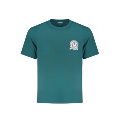 Tricou bărbați cu logo si decolteu la baza gatului, Verde, S