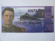 Antarctica 20 Dollars 2008 polymer UNC,bancnota din imagini foto