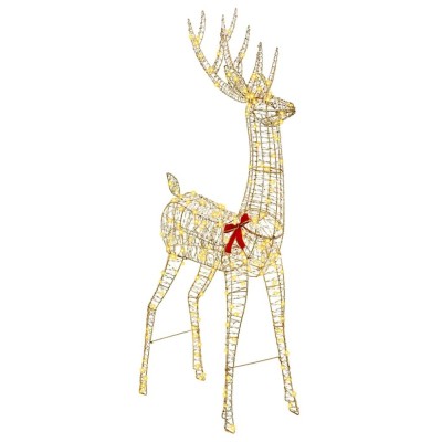 vidaXL Ren 3D Alb cald 180 cm PET 42019059 foto