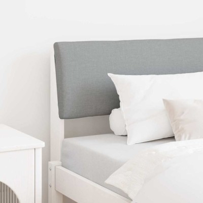 vidaXL Tăblie tapițată Gri deschis 100 cm Lemn de pin masiv 879138 foto