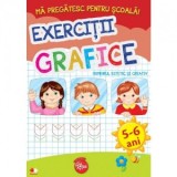 Ma pregatesc pentru scoala. Exercitii grafice (fise activitati) 5-6 ani