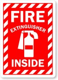 fire extinguisher inside sign