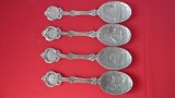 LOT DE 4 LINGURI, LINGURA DECORATIVE DIN ZINC