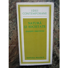 NATURA SI SOCIETATE-GIUSEPPE PRESTIPINO DEDICATIE SI AUTOGRAF