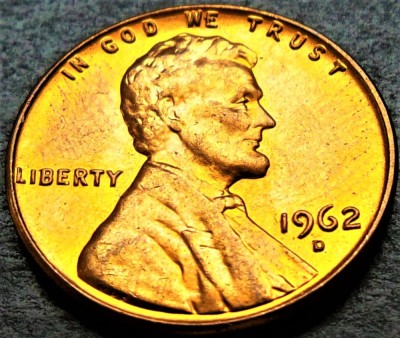 Moneda 1 CENT - SUA, anul 1962 D * cod 3735 = UNC din SET NUMISMATIC foto
