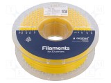 Filament PET-G 1,75mm galben 1kg GEMBIRD High Speed 220-260&deg;C