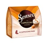Cumpara ieftin 8 paduri cafea Senseo Cappuccino Caramel Douwe Egberts aroma lapte spuma