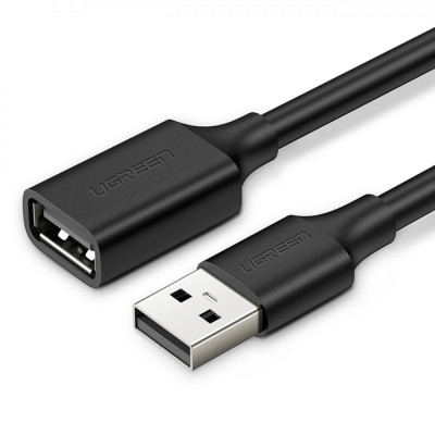 Cablu Prelungitor Ugreen USB (mascul) - USB (femă) 2.0 480Mbps 1.5m Negru (US103) 10315-UGREEN foto