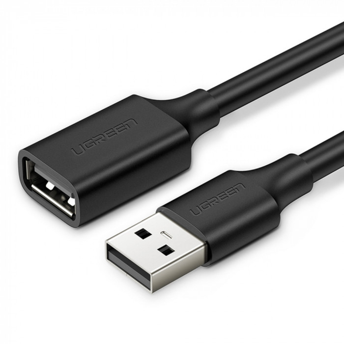 Cablu Prelungitor Ugreen USB (mascul) - USB (femă) 2.0 480Mbps 1.5m Negru (US103) 10315-UGREEN