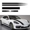 Set 5 stickere autoadezive Tuning, model &quot;Racing Stripes V1&quot;, dimensiune 190 cm, culoare Neagra