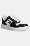 Tommy Jeans sneakers din piele TJW RETRO BASKET ESS culoarea negru, EN0EN02505