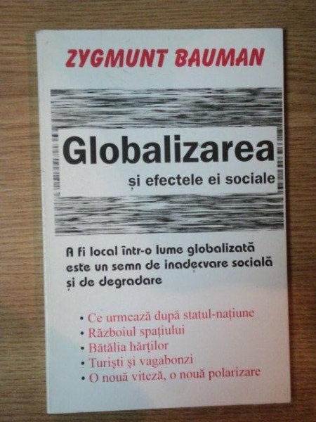 GLOBALIZAREA SI EFECTELE EI SOCIALE de ZYGMUNT BAUMAN