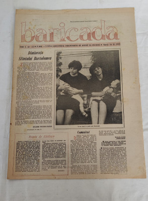 Ziarul BARICADA (26 iunie 1990) Anul I nr. 24 foto