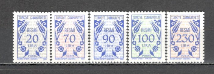 Turcia.1984 Timbre de serviciu-Ornamente ST.170