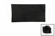 Set 5 masti de protectie negre din bumbac 100% cu pliuri si 5 filtre PPS
