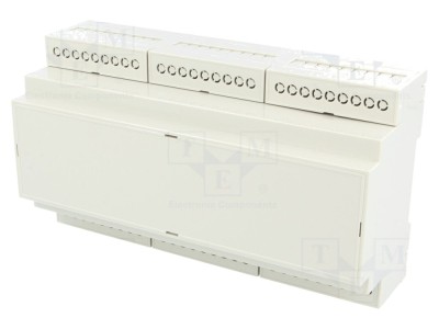 Carcasă DIN ABS gri, 9 module foto