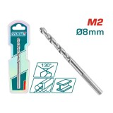 Burghiu pentru metal TOTAL HSS M2 &ndash; 8mm