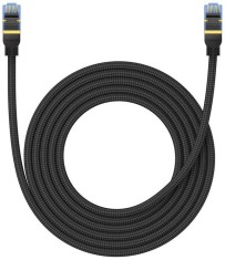PATCH CORD UTP Baseus Cat7, fire din cupru, round cable, viteza maxima 10 Gbps, PVC, 3m, negru &quot;B0013320B111-04&quot; (timbru verde 0.08 lei) - 69321726466
