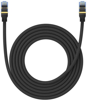 PATCH CORD UTP Baseus Cat7, fire din cupru, round cable, viteza maxima 10 Gbps, PVC, 3m, negru &amp;quot;B0013320B111-04&amp;quot; (timbru verde 0.08 lei) - 69321726466 foto