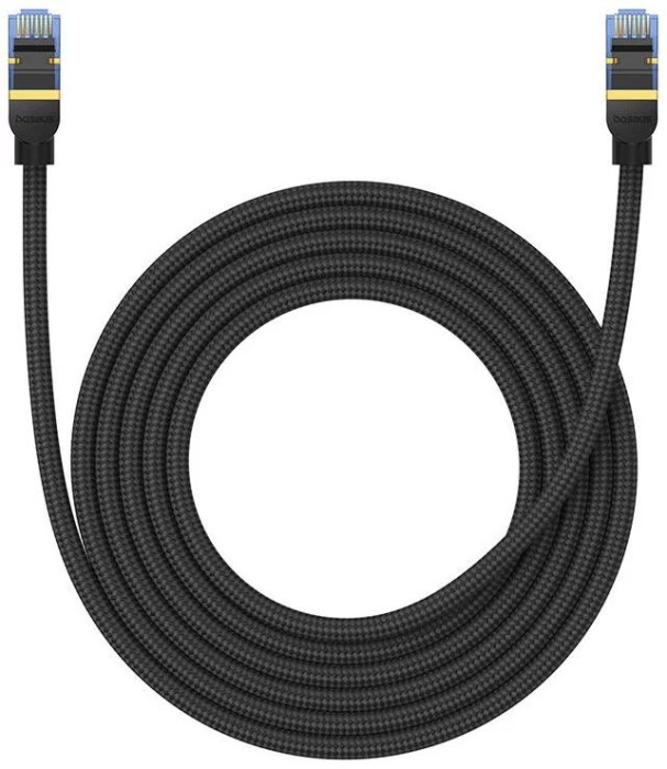 PATCH CORD UTP Baseus Cat7, fire din cupru, round cable, viteza maxima 10 Gbps, PVC, 3m, negru &quot;B0013320B111-04&quot; (timbru verde 0.08 lei) - 69321726466
