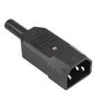 Mufa alimentare AC tata 3 pini C14 250VAC 10A pentru cablu pentru PC, Oem