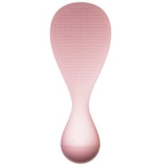 Lingura de orez termorezistenta, flippy, roz, cu baza antialunecare, perfecta pentru preparare si servire