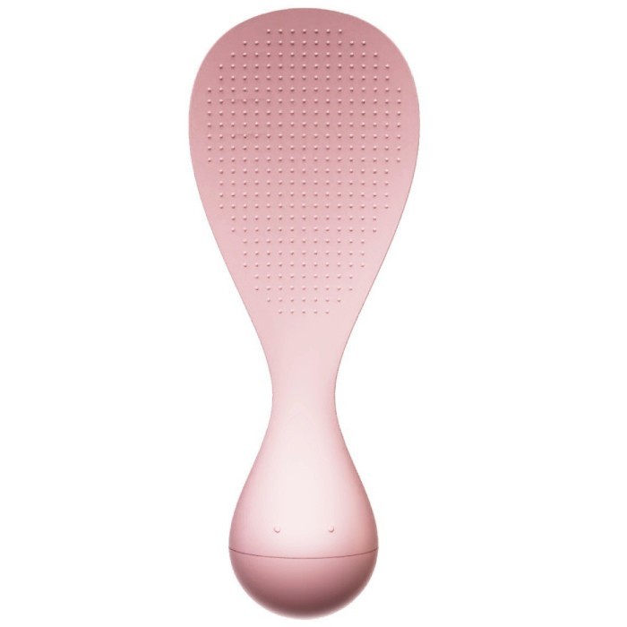 Lingura de orez termorezistenta, flippy, roz, cu baza antialunecare, perfecta pentru preparare si servire