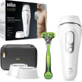 Epilator IPL Braun Silk-expert PRO 5 PL5145 Senzor automat &amp;amp; continuu Skin pro 2.0, 400.000 impulsuri, 10 niveluri de intensitate, 125 de impulsur