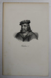 F.S. DELPECH ( 1778 - 1825 ) - CHILDERIC 1 er , LITOGRAFIE MONOCROMA , CCA. 1820
