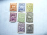 Serie Brazilia 1890 Cifra Taxa , 8 valori