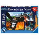 Puzzle Cum Sa Iti Dresezi Dragonul, 3X49 Piese