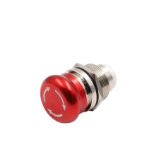 Buton Emergency Stop 19mm rosu, oprire urgenta, otel inoxidabil, contacte NO+NC, 12V DC, 3A, IP65, FLM19-MJ-XX000-S11Z3