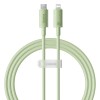 Baseus - Data Cable Habitat Series (P10360201631-01) - Type-C to Lightning, Fast Charging, 20W, 480Mbps, 2m - Natural Green