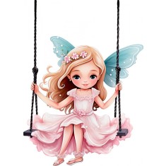 Sticker decorativ, Mica Printesa, Roz, 82 cm, 1292STK-3