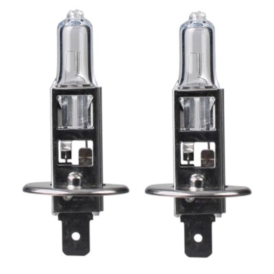 Set 2 becuri auto halogen H1, 110W/set, 12V, sticla quartz, 3500K foto