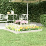Gossi jardiniera, alb, 110x110x27 cm, lemn masiv de pin
