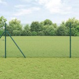 &Icirc;mprejmuire din s&acirc;rmă sudată cu 7 st&acirc;lpi verzi 1.2x10 m din oțel
