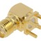 Mufă SMA 90&deg; THT Aurită 50&Omega; PTFE