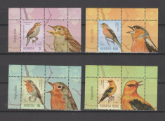 ROMANIA 2022 PASARI CANTATOARE Serie 4 timbre cu vinieta model 2 LP.2381 MNH** foto