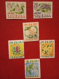 LIBERIA, FLORI - SERIE COMPLETĂ ȘTAMPILATĂ