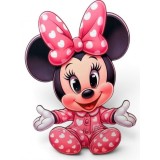 Figurină Decor Botez Minnie Mouse Roz Adorabilă
