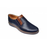 Pantofi barbati casual, din piele naturala, bleumarin, CIUCALETI SHOES - MARIOEBLUE, GKR Ciucaleti