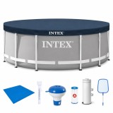 Piscina cu cadru metalic Intex Prism Frame 366x76 cm, 6500 l, set complet